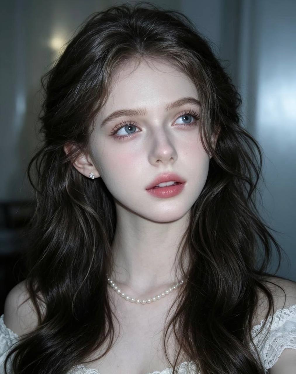 Portrait of a woman with dark hair